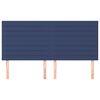 vidaXL Hoofdbord blauw 160x5x118/128 cm stof