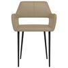 vidaXL Eetkamerstoelen 2 st kunstleer cappuccinokleurig