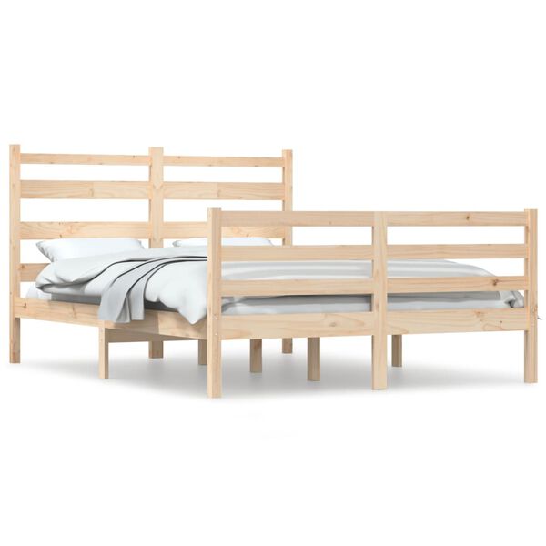 vidaXL Bedframe massief grenenhout 160x200 cm