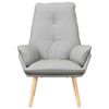 vidaXL Fauteuil Wolkengrijs 69 x 74 x 93 cm Stof en multiplex