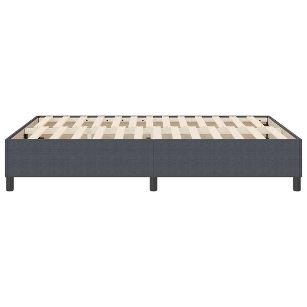 vidaXL Platform bedframe Donkergrijs 140 x 190 cm Stof