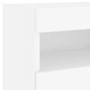 vidaXL 5-delige Tv-wandmeubelset met LED-verlichting bewerkt hout wit