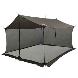 vidaXL Campingzeil met gaaswanden 340 x 260 x 220 cm Bruin Grijs