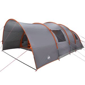 vidaXL Tunnel Tent 8-Person 8-persoons Grijs en Oranje