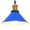 vidaXL Hanglamp in hoogte verstelbaar E27 Ø22 cm metaal donkerblauw