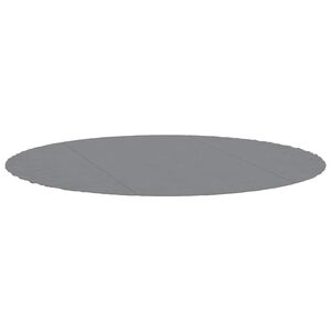 vidaXL Zwembadgrondzeil &Oslash;306 cm polyester geotextiel lichtgrijs