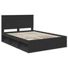 vidaXL Bedframe met hoofdeinde Zwart 140 x 200 cm Massief grenenhout