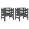 vidaXL Tuinstoelen 2 st 61,5x53x71 cm massief grenenhout grijs