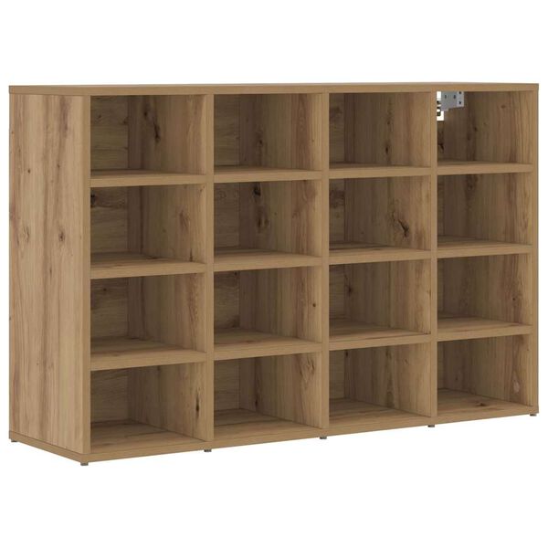 vidaXL Schoenenkast Artisan Eiken 103 x 30 x 67 cm Bewerkt hout