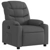 vidaXL Fauteuil verstelbaar stof donkergrijs