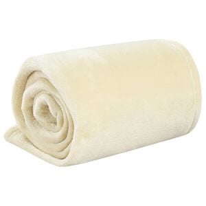 vidaXL Deken 130x170 cm polyester cr&egrave;mekleurig