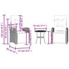 vidaXL 3-delige Bistroset met kussens poly rattan bruin