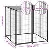 vidaXL Hondenkennel 110x110x110 cm staal zwart