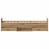 vidaXL Bedframe met lade Artisan Eiken 193 x 78 x 50 cm Bewerkt hout