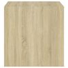 vidaXL Wandkast 37x37x37 cm bewerkt hout wit en sonoma eikenkleurig