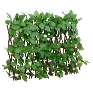 vidaXL Kunstplant klimop op latwerk uittrekbaar 180x30 cm groen