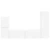 vidaXL Tv-meubelset Wandgemonteerd 4 pcs Wit Bewerkt hout