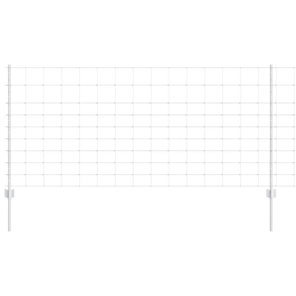vidaXL Hek met Paal Zilver 1 x 25 m Staal
