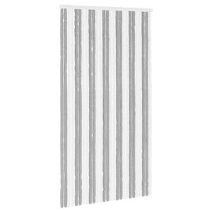 vidaXL Insecten Gordijn Chenille Grijs en Wit 118 x 220 cm 100% PP