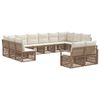 vidaXL Tuinbankenset 12 pcs Beige poly rattan
