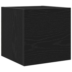 vidaXL Wandgemonteerde TV-kast 30,5 x 30 x 30 cm Zwart eiken
