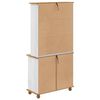 vidaXL Hutch met lade ASKIM Wit 91 x 40 x 184 cm Massief grenenhout