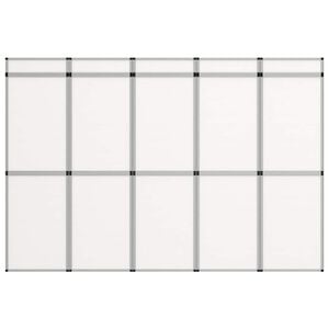 vidaXL Promotiewand met 15 panelen inklapbaar 302x200 cm wit