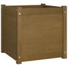 vidaXL Plantenbak 50x50x50 cm massief grenenhout honingbruin