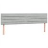 vidaXL Boxspring met matras fluweel lichtgrijs 180x210 cm