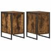 vidaXL Nachtkastje 2 st Gerookt eiken 39,5 x 30 x 50 cm Bewerkt hout