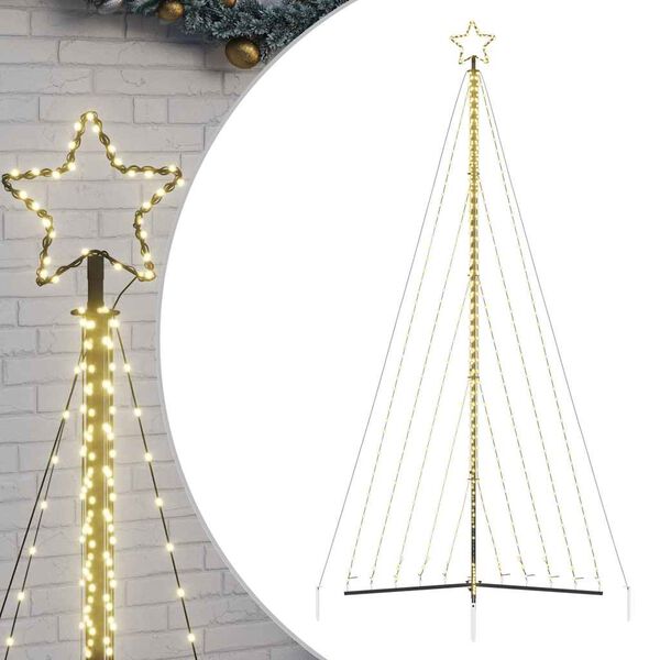 vidaXL LED-kerstboom 570 LEDs warm wit 399 cm
