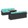 vidaXL Tuin Sofa Set 7 st Zwart en blauw