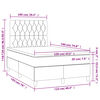 vidaXL Boxspring met matras stof zwart 120x190 cm