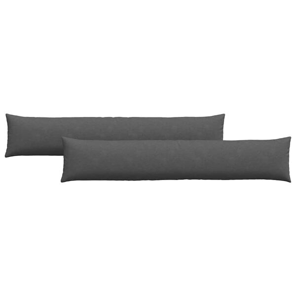 vidaXL Sofa Kussens 2 stuks Donkergrijs 200 x 40 cm Cordstof