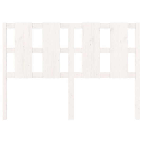 vidaXL Hoofdbord 125,5x4x100 cm massief grenenhout wit
