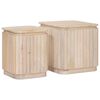 vidaXL Handgemaakte Bijzettafel Set 2 st Wit 45 x 45 x 45 cm