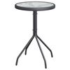 vidaXL Tuin Bistro Set 3 pcs Grijs Staal