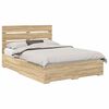 vidaXL Bedframe met lade Sonoma Eiken 150 x 200 cm Bewerkt hout