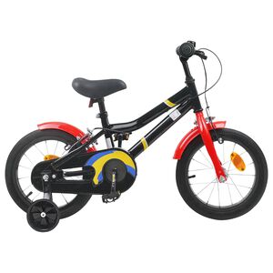 vidaXL Kinderfiets 16 Inch voor 4-6 jaar oud Zwart Rood