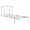 vidaXL Bedframe met hoofdbord metaal wit 100x200 cm