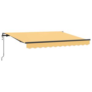 vidaXL Uitschuifbare luifel Zand 400 &times; 300 cm Stof en Aluminium