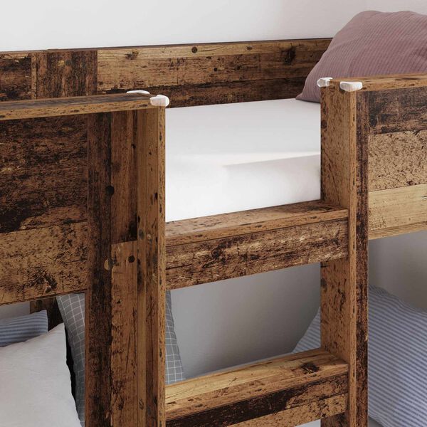 vidaXL Bunk Bed voor Kinderen Oudhout 90 x 190 cm Bewerkt hout