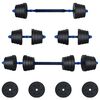 vidaXL 2-in-1 Halter Set 40kg Zwart en Blauw Cement en ijzeren zand