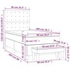 vidaXL Boxspring met matras fluweel lichtgrijs 90x200 cm