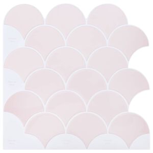 vidaXL Vis schaal tegel 10 st Lichtroze 30 x 30 cm Polyurethaan en PET