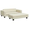 vidaXL Hondenmand met verlengstuk 100x50x30 cm kunstleer cr&egrave;mekleurig