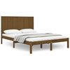 vidaXL Bedframe massief grenenhout honingbruin 135x190 cm