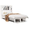 vidaXL Bed met boekenkast zonder matras grenenhout wit 75x190 cm