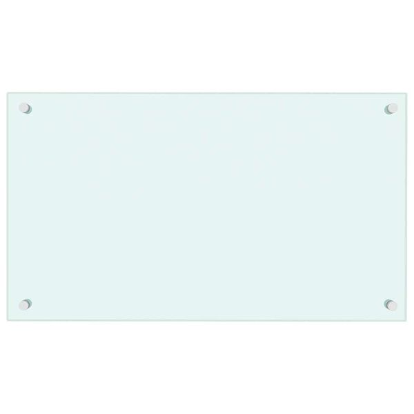 vidaXL Spatscherm keuken 70x40 cm gehard glas wit