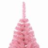 vidaXL Kunstmatig Voorverlicht Kerstboom met 300 LED Roze 210 cm PVC